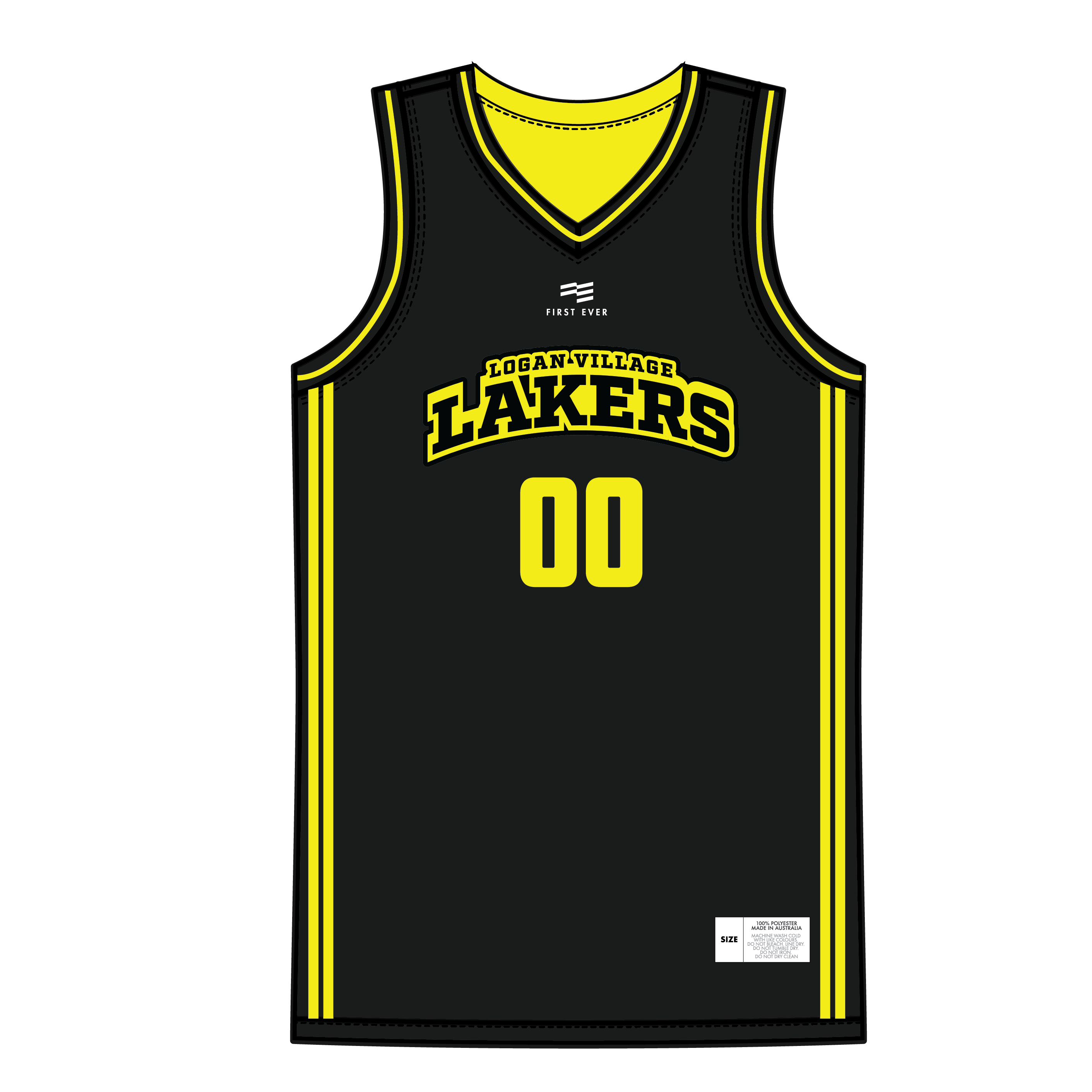 black and yellow laker jersey